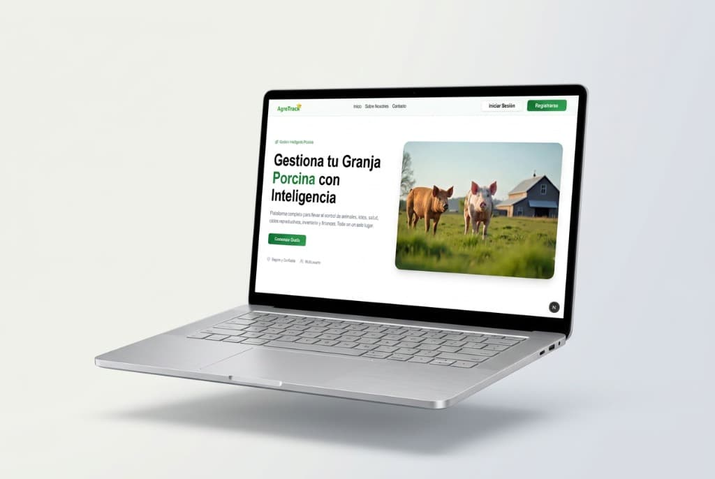 Mockup de AgroTrack