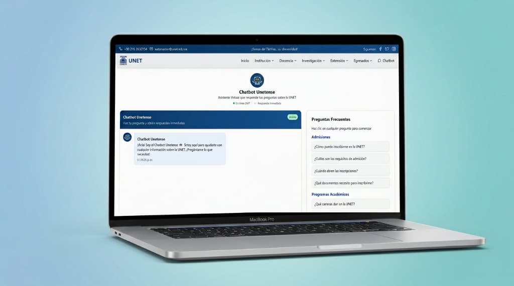 Mockup de Chatbot Unetense